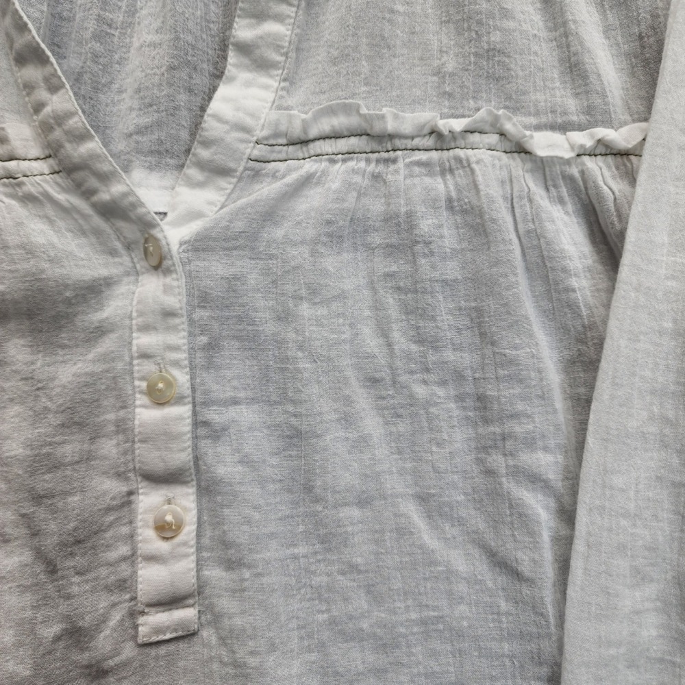 Sundance Women Cotton Gauze Boho Coastal Tiered Cottagecore Tunic Top Size L - Picture 6 of 10